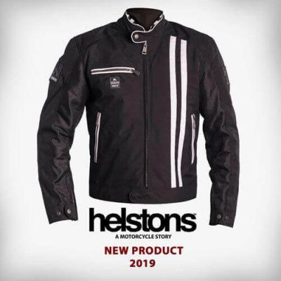 BLOUSON SHELBY TISSU MESH HELSTONS NOIR / BLANC