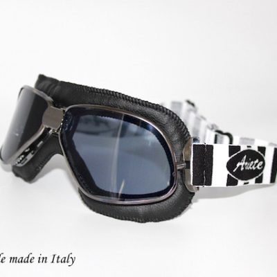 Ariete Vintage goggle Black  with white strap